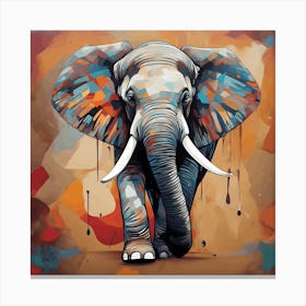 Indian Elephant art, 1115 Canvas Print