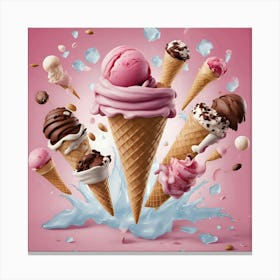 Ice Cream Cones 15 Canvas Print