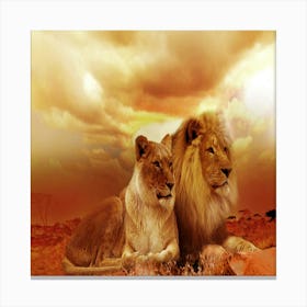 Lions 577104 1280 Canvas Print