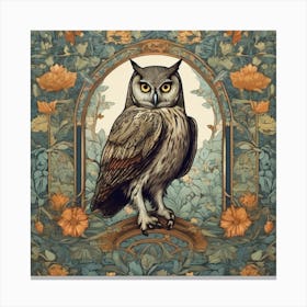 William Morris Owl Canvas Print