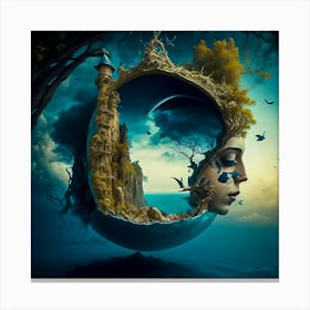 Woman'S Head Canvas Print