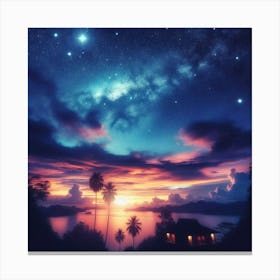 Starry Night Sky 3 Canvas Print