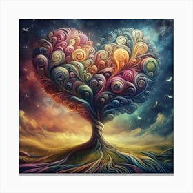 Heart Tree Canvas Print