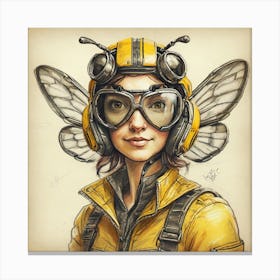 Bee Girl 5 Canvas Print