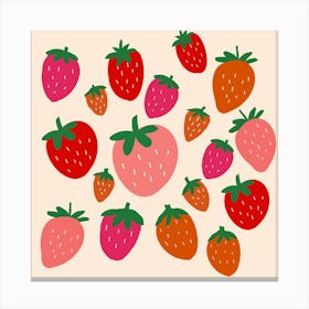 Strawberry Illustration Canvas Print