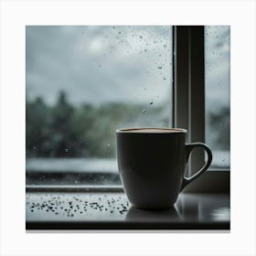 Coffee Cup On A Window Sill 3 Canvas Print