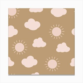 Gender neutral nursery pattern Canvas Print