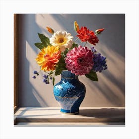 Flowers In A Vase 60 Canvas Print