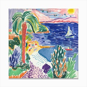 Seaside Painting Matisse Style 1 Canvas Print