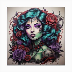 Day Of The Dead Girl 2 Canvas Print