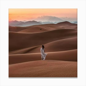 Sand Dunes At Sunset Canvas Print