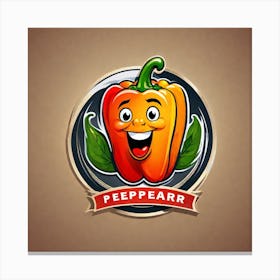 Pepper Logo Vector Illustration Canvas Print