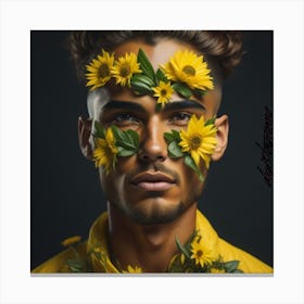 Sunflowers man Canvas Print