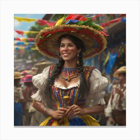 Colombian Festivities Trending On Artstation Sharp Focus Studio Photo Intricate Details Highly (22) Canvas Print