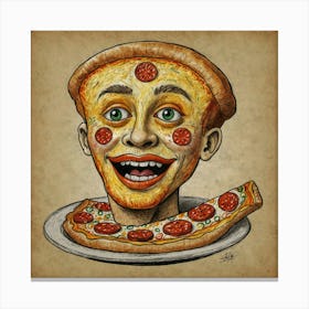 Pizza Man 1 Canvas Print