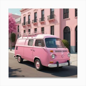 Default Pink Van Art 0 Canvas Print