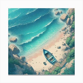 Boat On The Beach 1 Canvas Print