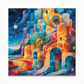 City At Night Canvas Print