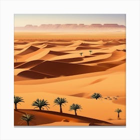 Sahara Desert Landscape 2 Canvas Print