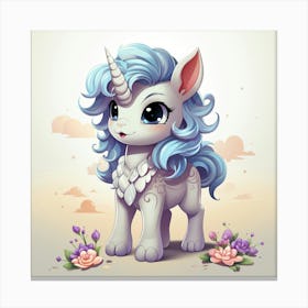 Cute Unicorn 713 Canvas Print