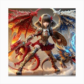 Dragon Girl Canvas Print