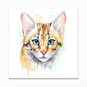 Asian Leopard Cat Portrait 1 Canvas Print