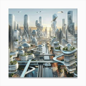 Futuristic Cityscape 15 Canvas Print