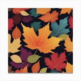 Autumn's Symphony of Leaves 6 Canvas Print