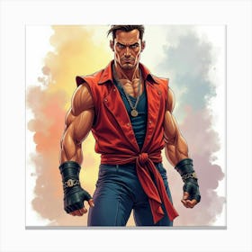 Mortal Kombat Ninja Fighter Concept Art (499) Canvas Print