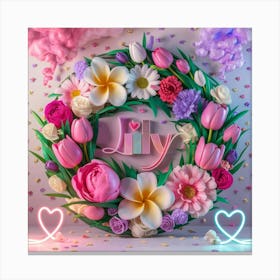 Jilly Wreath Canvas Print