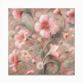 Pink Flowers 3 Canvas Print