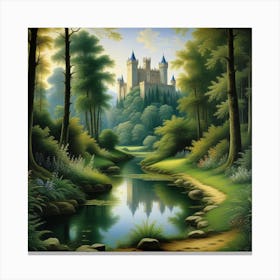 Castle In The Forest 5 Canvas Print