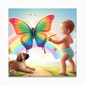 Baby, Schmetterlinge12 Canvas Print