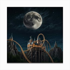 Hogwarts Castle At Night 1 Canvas Print
