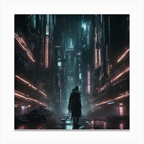 Cyberpunk City Canvas Print