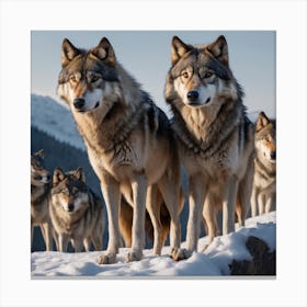 Hanging with the Wolves Canvas Print