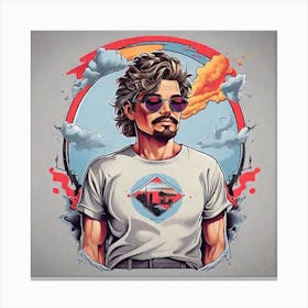 Johnny Depp T-Shirt Design Canvas Print