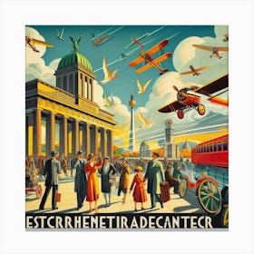 Berlin Postcard Canvas Print