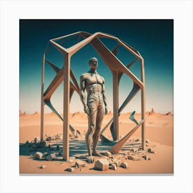 Man In The Desert 236 Canvas Print