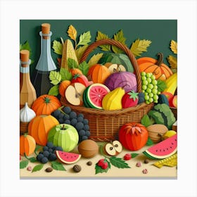 Fruit Basket Canvas Print