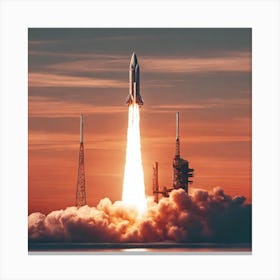 Space Shuttle Launch Canvas Print