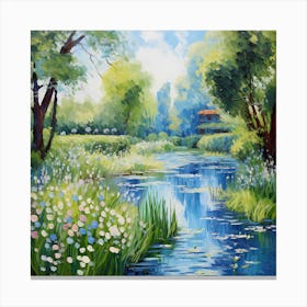 Brushstroke Breeze: Van Gogh's Riverside Serenade Canvas Print