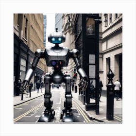 Robot In London 22 Canvas Print