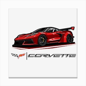 Corvette Gtr Red Canvas Print