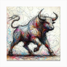 Acrylic Bull Canvas Print