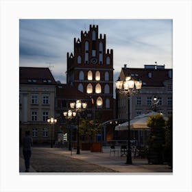 Old Town At Dusk Canvas Print