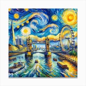 London S Whirl: A Van Gogh Reverie Canvas Print