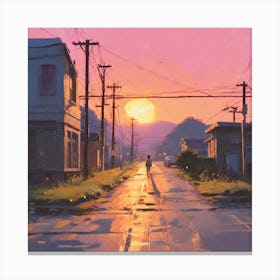 Sunset In The City Canvas Print