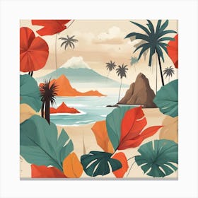 Tropical Background Canvas Print