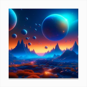 Space Landscape1 Canvas Print